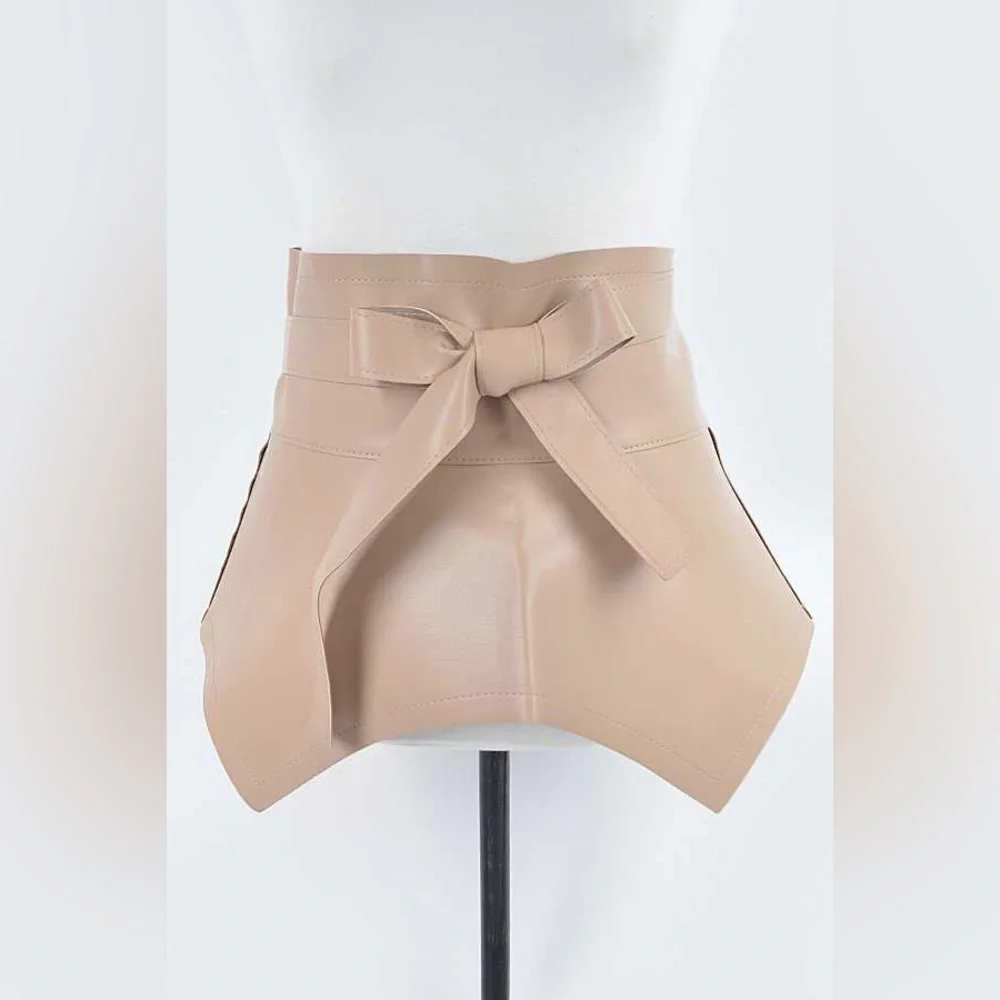 Vegan Leather Wrap Statement Belt